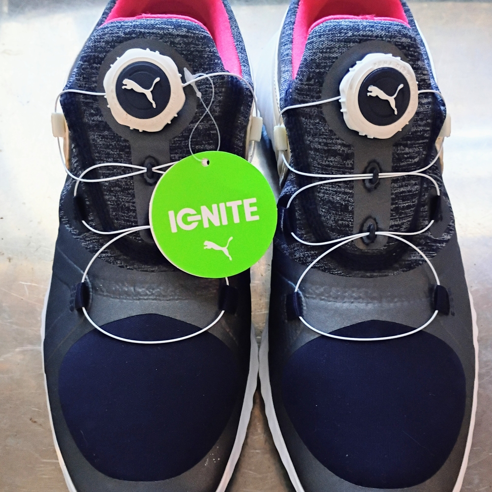 Puma Women's Golf Shoes in Gray/Navy/Hot Pink  8.5